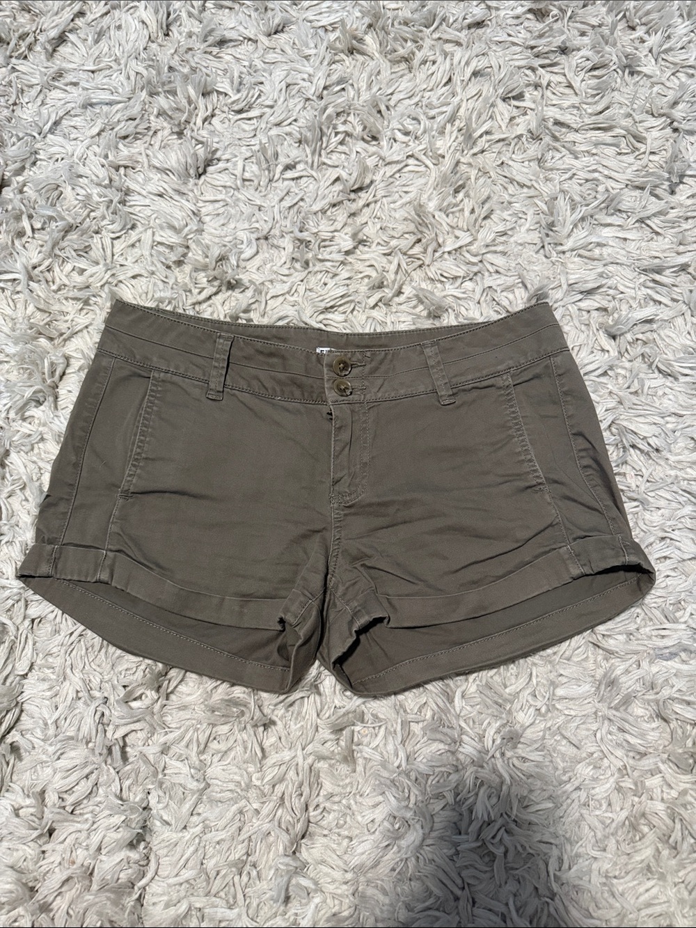 Express Olive Green Casual Shorts